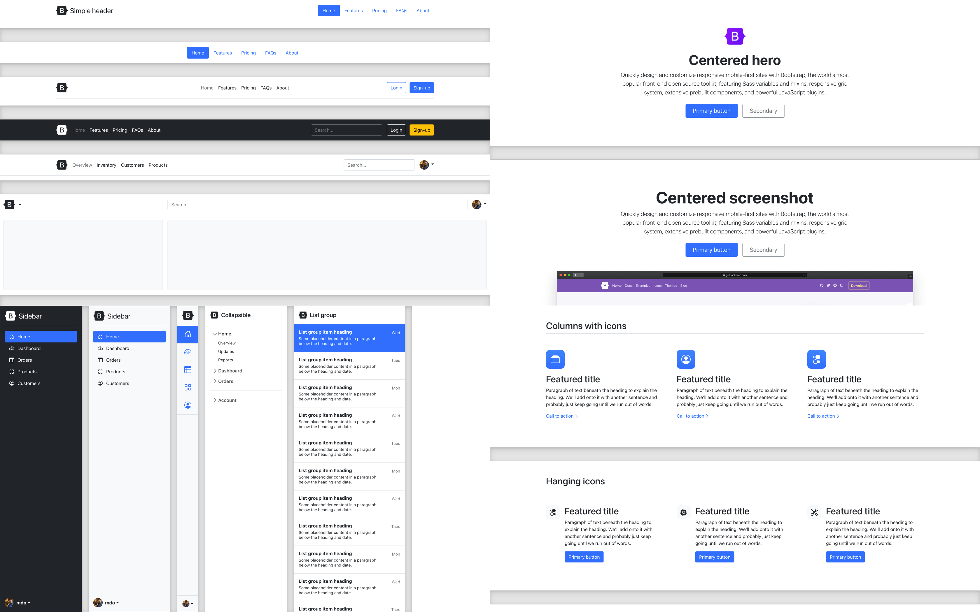 New examples